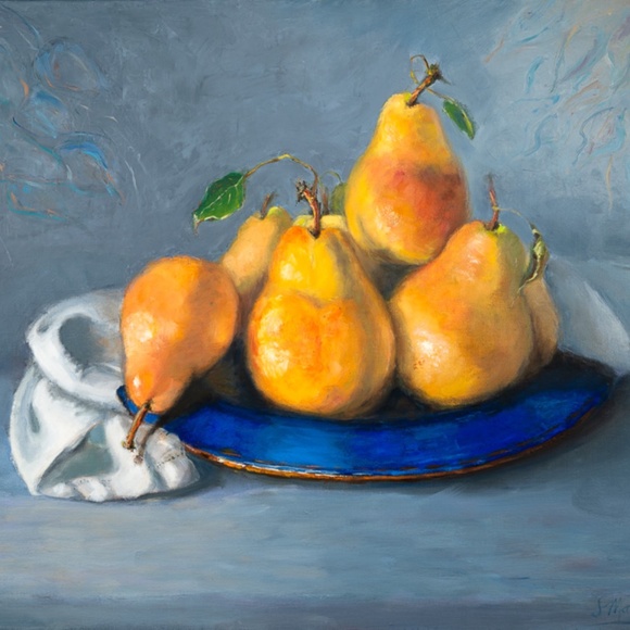 "Pears" oil painting, 24"x 30" , still life - Picture 3 of 4